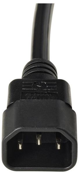 Produktbild: Sygonix SY-7154200 Strom Anschlusskabel Schwarz 0.30m