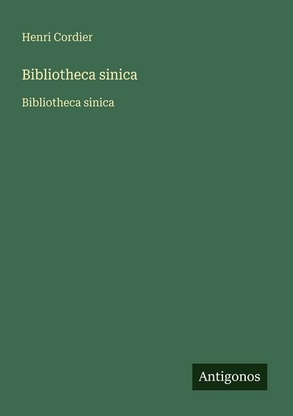 Produktbild: Bibliotheca sinica