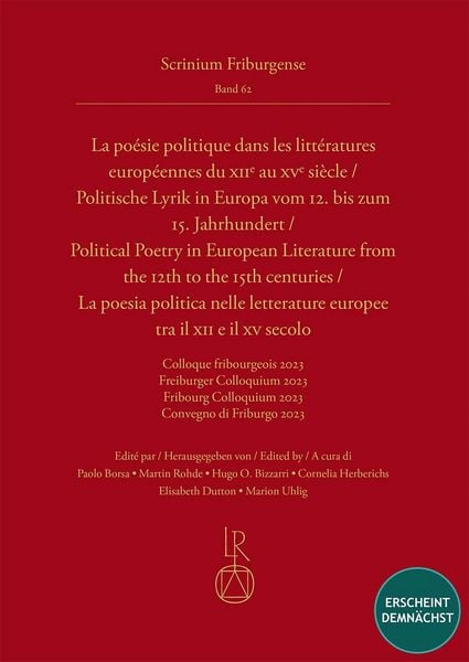 Produktbild: Politische Lyrik in Europa vom 12. bis zum 15. Jahrhundert