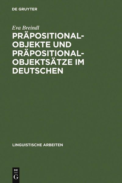 Produktbild: Pr&auml;positionalobjekte und Pr&auml;positionalobjekts&auml;tze im Deutschen