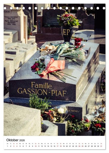 Produktbild: Le Cimeti&egrave;re du P&egrave;re-Lachaise in Paris (Tischkalender 2026 DIN A5 hoch), CALVENDO Monatskalender