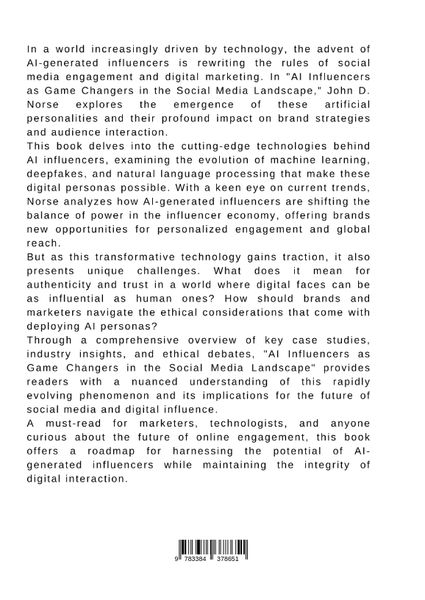 Produktbild: AI Influencers as Game Changers in the Social Media Landscape