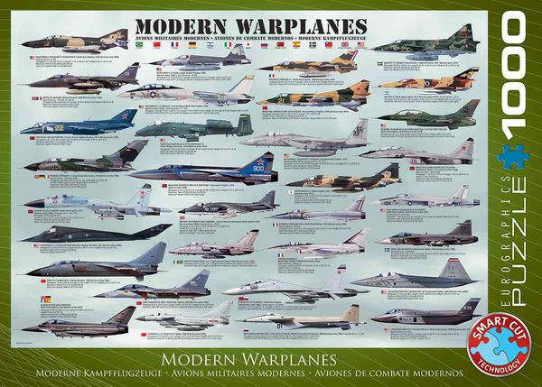 Eurographics 6000-0076 - Moderne Kampfflugzeuge , Puzzle, 1.000 Teile