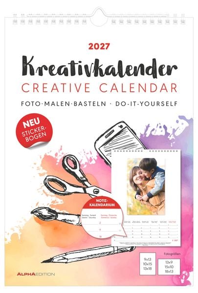 Produktbild: Kreativkalender A4 Notiz 2027
