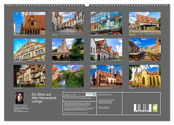 Produktbild: Ein Blick auf Alte Hansestadt Lemgo (hochwertiger Premium Wandkalender 2026 DIN A2 quer), Kunstdruck in Hochglanz