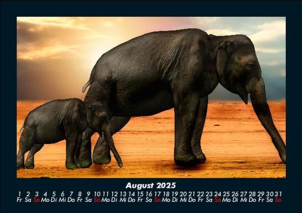 Produktbild: Der Elefantenkalender 2025 Fotokalender DIN A5