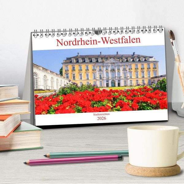 Produktbild: Nordrhein-Westfalen - Stadtansichten (Tischkalender 2026 DIN A5 quer), CALVENDO Monatskalender