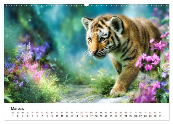 Produktbild: Wild.Edel.Stark. - Im Bann der Tiger (Wandkalender 2027 DIN A2 quer), CALVENDO Monatskalender