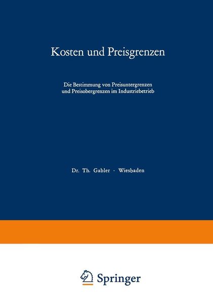 Produktbild: Kosten und Preisgrenzen