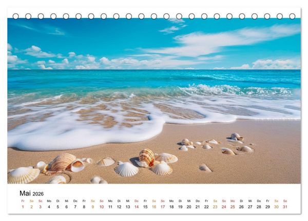 Produktbild: Mein Strand - ein Traum (Tischkalender 2026 DIN A5 quer), CALVENDO Monatskalender