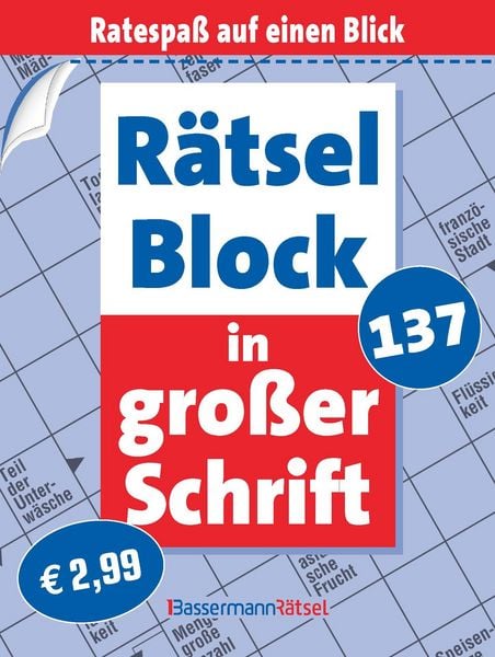 Rätselblock in großer Schrift 137, Taschenbuch von Eberhard Krüger, Bassermann, 978-3-8094-5064-1