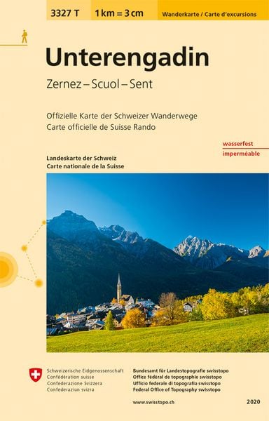 Produktbild: 3327T Unterengadin Wanderkarte