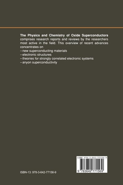 Produktbild: The Physics and Chemistry of Oxide Superconductors