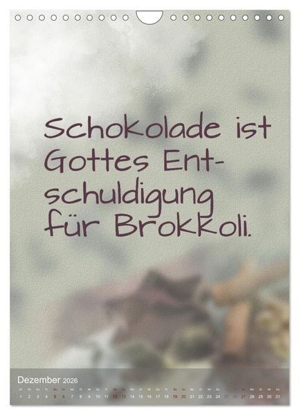 Produktbild: Heute ist ein guter Tag (Wandkalender 2026 DIN A4 hoch), CALVENDO Monatskalender