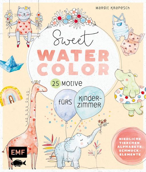 Produktbild: Sweet Watercolor &ndash; 25 Motive f&uuml;rs Kinderzimmer malen