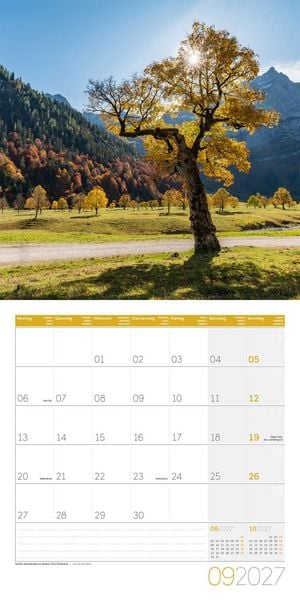 Produktbild: Alpen Kalender 2027 - 30x30 - Art12