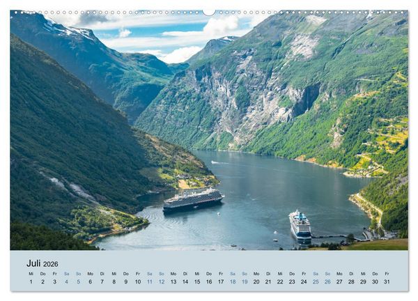 Produktbild: Naturgewalt Norwegen (Wandkalender 2026 DIN A2 quer), CALVENDO Monatskalender
