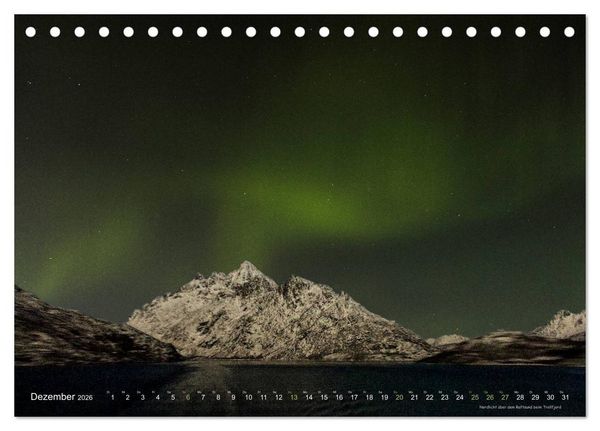 Produktbild: Hurtigruten im Winter - Hunting the light (Tischkalender 2026 DIN A5 quer), CALVENDO Monatskalender