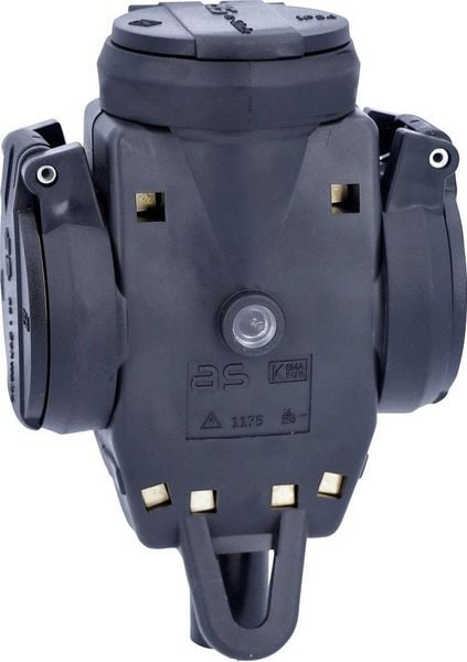 Produktbild: Stecker, Kupplungen 87142 Farbe schwarz Ausf&uuml;hrung Verteilersteckdose Zuleitung - L&auml;nge - m Steckdose 3-fach Schutzklass