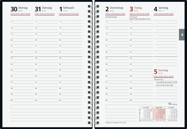 Produktbild: rido/id&eacute; 7021007047 Buchkalender Mod. futura 2 2027 A5, Papier, petrol