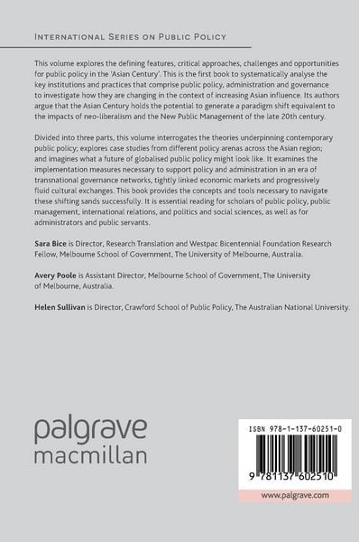 Produktbild: Public Policy in the 'Asian Century'