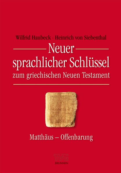 Produktbild: Neuer sprachlicher Schl&uuml;ssel zum griechischen Neuen Testament