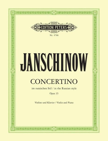 Concertino im russischen Stil op. 35, Geheftet von Alexej Janschinow, Faber Music GmbH