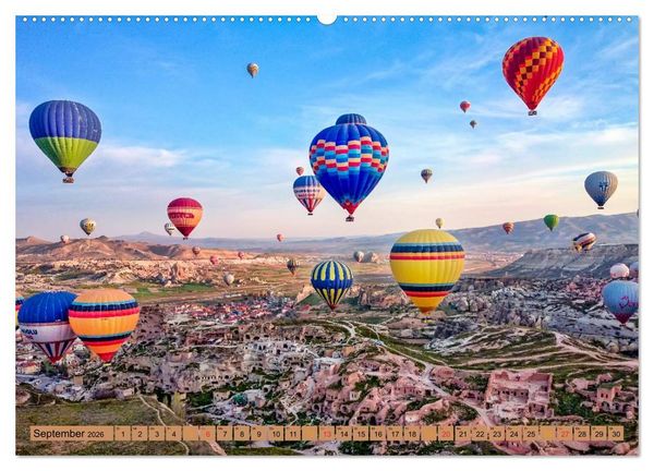 Produktbild: Fahren mit dem Ballon (Wandkalender 2026 DIN A2 quer), CALVENDO Monatskalender