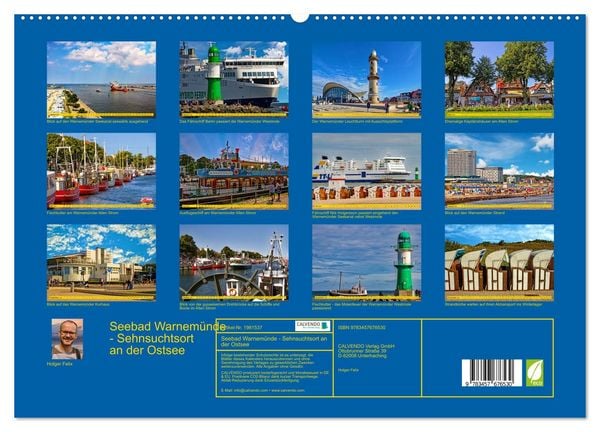 Produktbild: Seebad Warnem&uuml;nde - Sehnsuchtsort an der Ostsee (hochwertiger Premium Wandkalender 2026 DIN A2 quer), Kunstdruck in Hochglanz
