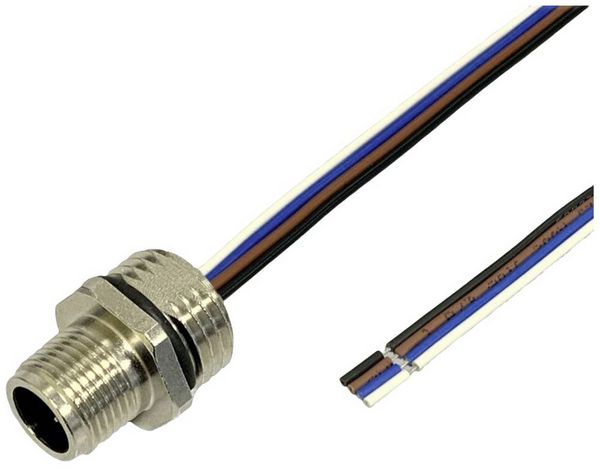 Produktbild: BKL Electronic 2703001 Sensor/Aktor Einbaustecker M12 0.5m Polzahl Sensoren: 4 1St.
