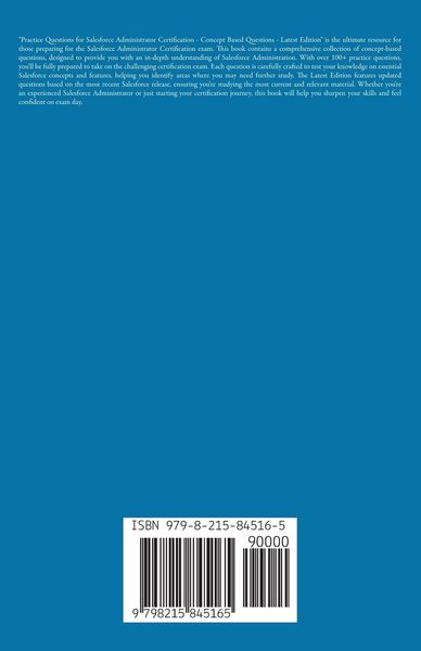 Produktbild: Concept Based Practice Questions for Salesforce Administrator Certification Latest Edition 2026
