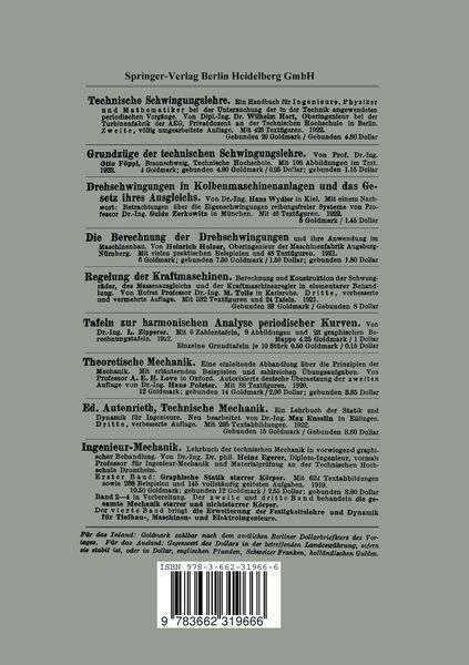 Produktbild: Mathematische Schwingungslehre