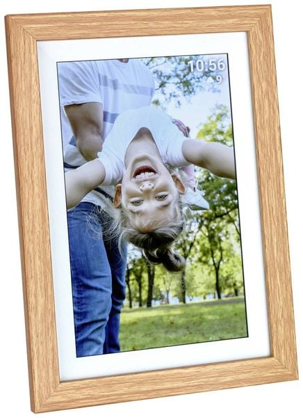 Produktbild: TFA Dostmann FRAMEO App Digitaler WiFi-Bilderrahmen 25.7 cm 10.1 Zoll 1280 x 800 Pixel 32 GB Braun, Weiß