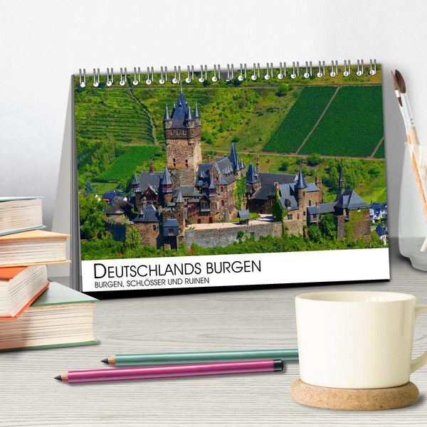 Produktbild: Deutschlands Burgen - Burgen, Schl&ouml;sser und Ruinen (Tischkalender 2026 DIN A5 quer), CALVENDO Monatskalender