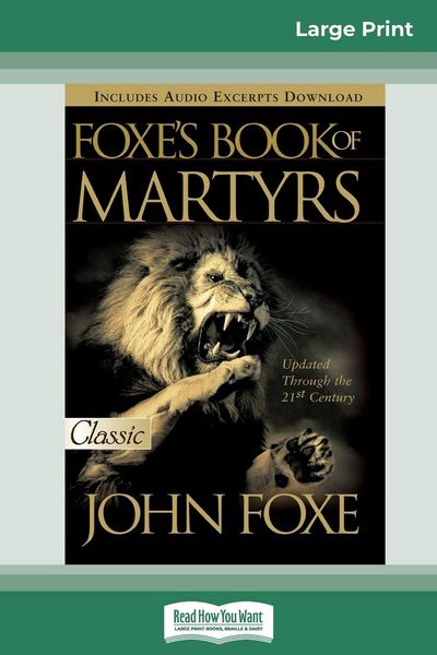 Produktbild: Foxes Book of Martyrs (16pt Large Print Edition)