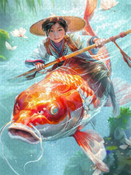 Produktbild: CALVENDO Puzzle Anim&eacute; asiatisch inspiriert | 1000 Teile Lege-Gr&ouml;&szlig;e 64x48cm Foto-Puzzle f&uuml;r gl&uuml;ckliche Stunden
