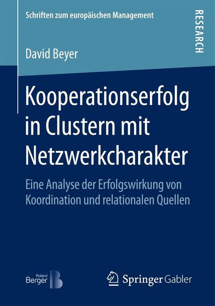 Produktbild: Kooperationserfolg in Clustern mit Netzwerkcharakter
