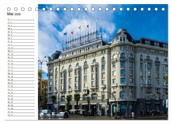 Produktbild: Metropole Madrid (Tischkalender 2026 DIN A5 quer), CALVENDO Monatskalender