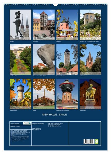 Produktbild: MEIN HALLE / SAALE (Wandkalender 2027 DIN A2 hoch), CALVENDO Monatskalender