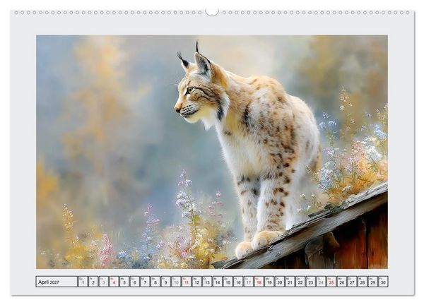 Produktbild: Luchse. Meister der Tarnung im Wald (Wandkalender 2027 DIN A2 quer), CALVENDO Monatskalender