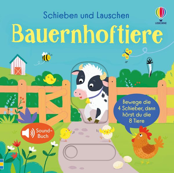 Schieben und Lauschen: Bauernhoftiere, Gebundene Ausgabe von Sam Taplin, Usborne, 9781035703180