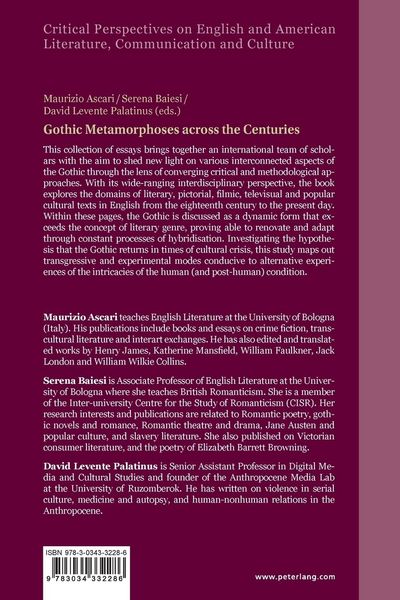 Produktbild: Gothic Metamorphoses across the Centuries