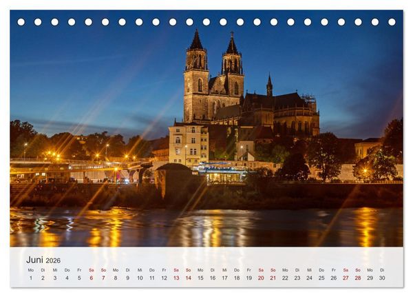 Produktbild: Magdeburg - Elbe, Dom ... und noch viel mehr! (Tischkalender 2026 DIN A5 quer), CALVENDO Monatskalender