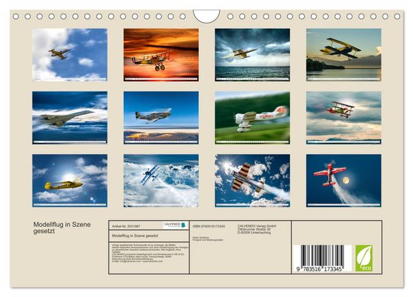 Produktbild: Modellflug in Szene gesetzt (Wandkalender 2026 DIN A4 quer), CALVENDO Monatskalender