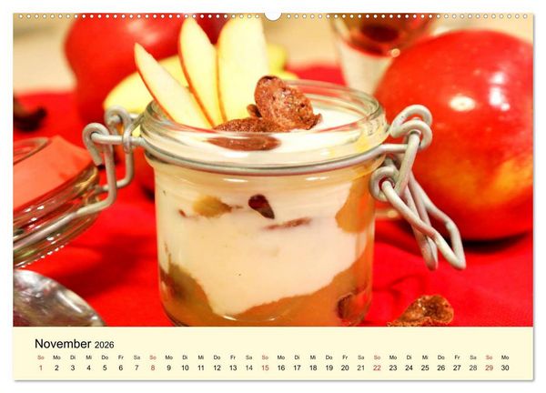 Produktbild: Saftig-knackige &Auml;pfel und k&ouml;stliche S&uuml;&szlig;speisen (hochwertiger Premium Wandkalender 2026 DIN A2 quer), Kunstdruck in Hochglanz