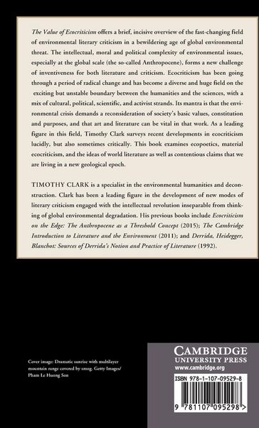 Produktbild: The Value of Ecocriticism