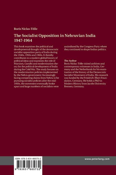 Produktbild: The Socialist Opposition in Nehruvian India 1947&ndash;1964