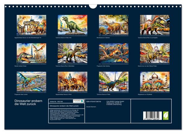 Produktbild: Dinosaurier erobern die Welt zur&uuml;ck (Wandkalender 2026 DIN A3 quer), CALVENDO Monatskalender