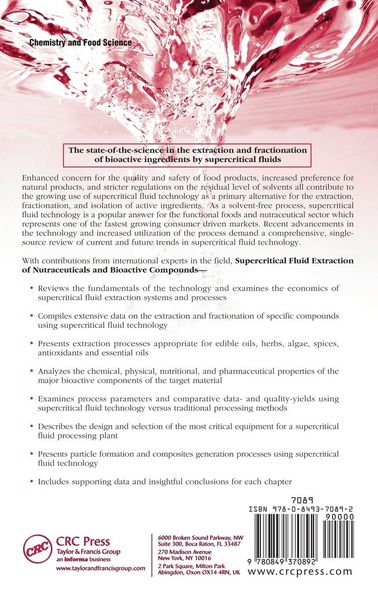 Produktbild: Supercritical Fluid Extraction of Nutraceuticals and Bioactive Compounds
