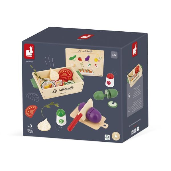 Produktbild: Ratatouille-Kochset &ndash; Mediterranes Gem&uuml;se-Spielset aus Holz
